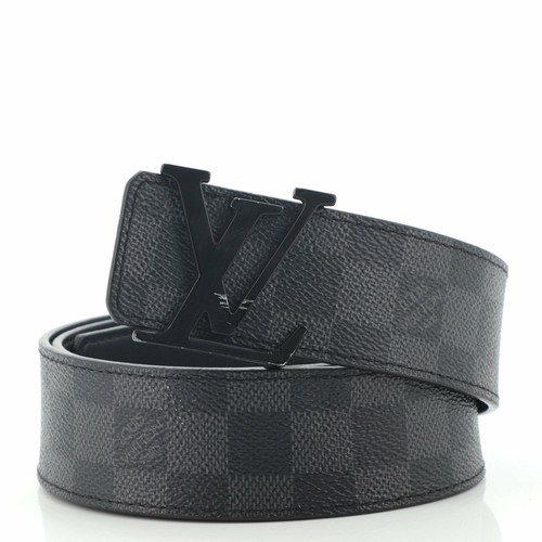 Louis Vuitton LV Initiales Belt Damier Graphite Wide 90 | eBay