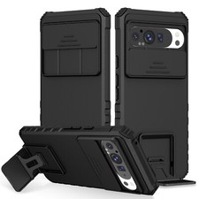 For Google Pixel 9 Pro XL 8 Shockproof Case with Slide Camera Cover with Stand