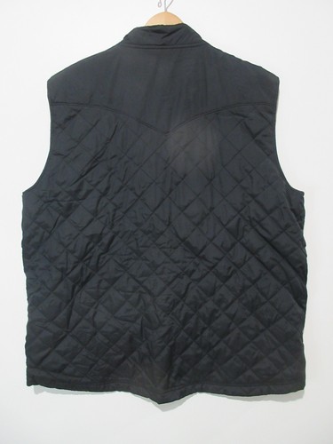 Sz 2XL VINTAGE WALLS Full Zip Quilted Work Vest Jacket Black Men's Finsulate - Picture 7 of 15