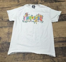 Thrasher Magazine Small DEVILS MUSIC LOGO Skateboard T Shirt WHITE Skulls Floral