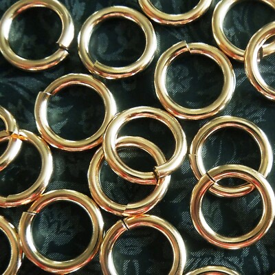 10mm Gold-Filled Pack LOCKING JUMP RINGS No Solder Needed 14 Gauge 