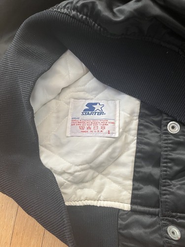 Minnesota Vikings Authentic Satin Starter Jacket Black Mens L NFL Rare VTG 90’s - Picture 12 of 12