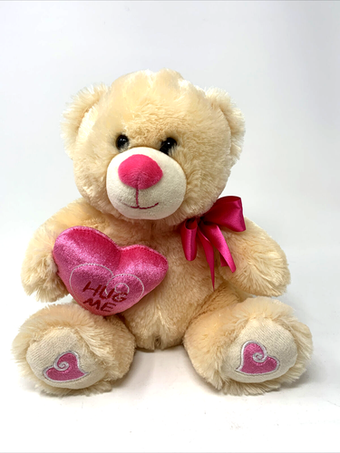 Muttertag Best Made Toys Plüschbär rosa Band Hug Me Herz Kissen und Nase - Bild 1 von 5