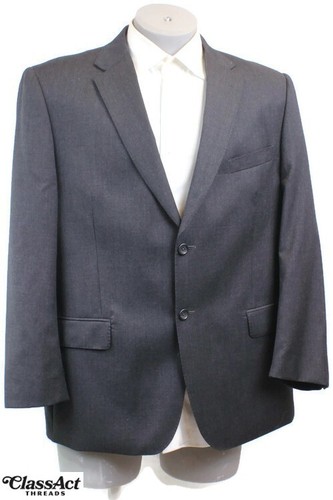 Joseph Feiss 2 Piece Suit Mens Gray 2 Btn Wool 44S Pleated Fronts 37" Wasit - Picture 3 of 10