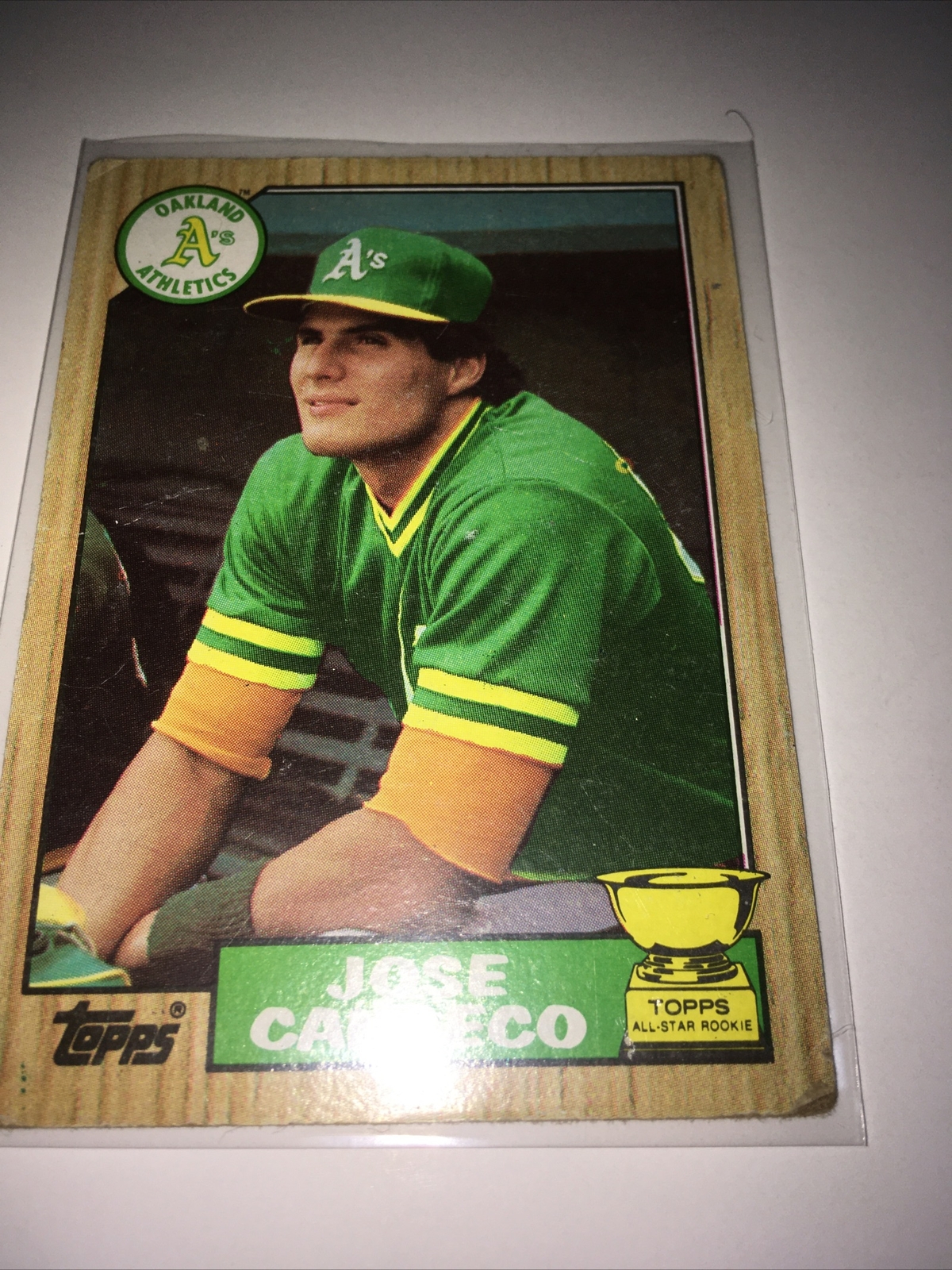1987 Topps #620 JOSE CANSECO -  A'S Good+