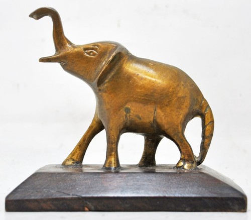 Antique Brass Elephant Figurine Original Old Hand Crafted - Picture 4 of 8