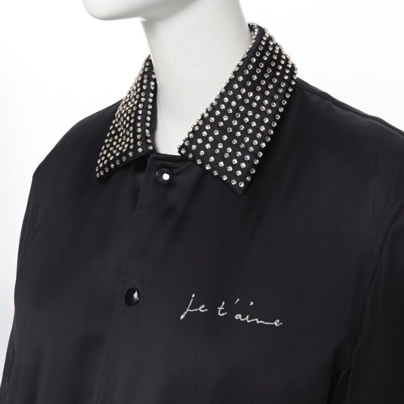 SAINT LAURENT テディジャケット　サンローラン　je t'aime Saint Laurent Black 'je T'aime' Teddy Jacket