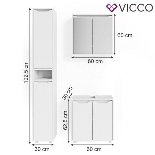 mobilier de salle de bains, armoire de toilette, meuble lavabo, Vicco Ruben - Bild 2 von 8