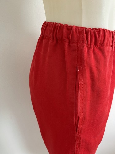 COMME Des GARÇONS Casual Pants Jeans 100% Cotton AU8 S❤️💋trousers Red Women - Picture 11 of 12
