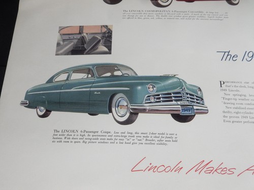 DUE 1949 Lincoln Cosmopolitan Dealer Brochure di Vendita, Touch-O-Matic Overdrive - Foto 6 di 11