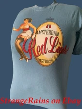 AMSTERDAM  First Red Light District T Shirt  Unisex T Shirt Sz. (S) - 420 - Weed