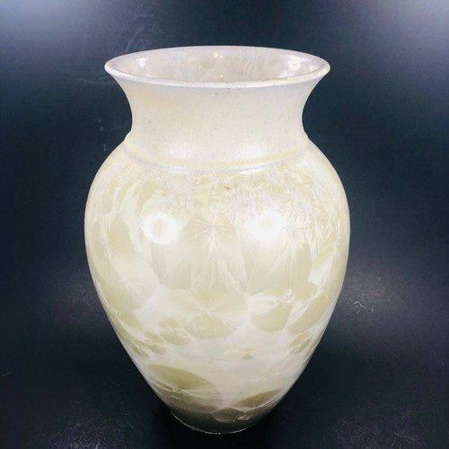 Gregg Jacob Pottery Vase Cream Crystalline Glaze 1987 - Picture 2 of 8