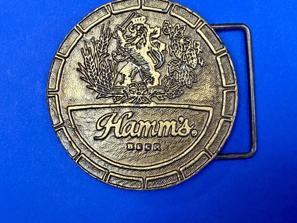 Hamms啤酒酿造公司广告酒精圆形皮带扣 — 第 3/4 张图片