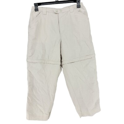 Columbia Sportswear Womens Pants Convertible 16 Capri Packable Hiking Beige