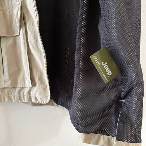 Jeep Mens Utility Vest Canvas Sleeveless Mesh Lined Full Zip Fishing Outdoor - Picture 9 of 9