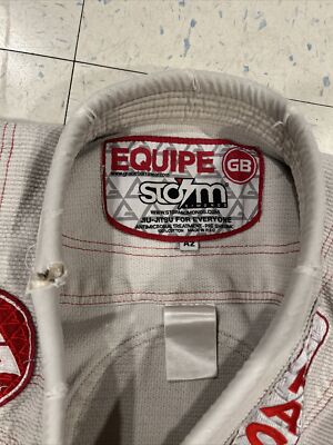Gracie Barra Gi Mens A2 White Equipe Jiu Jitsu Kimono Top Only