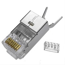 RJ45 Connector Cat7 Cat8 Modular Plug Shielded Type With 1.5mm Large Loading Bar