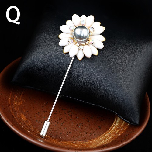 Elegant Women Flower Pearl Crystal Pin Brooch Shawl Charm Wedding Party Jewelry - Picture 22 of 24