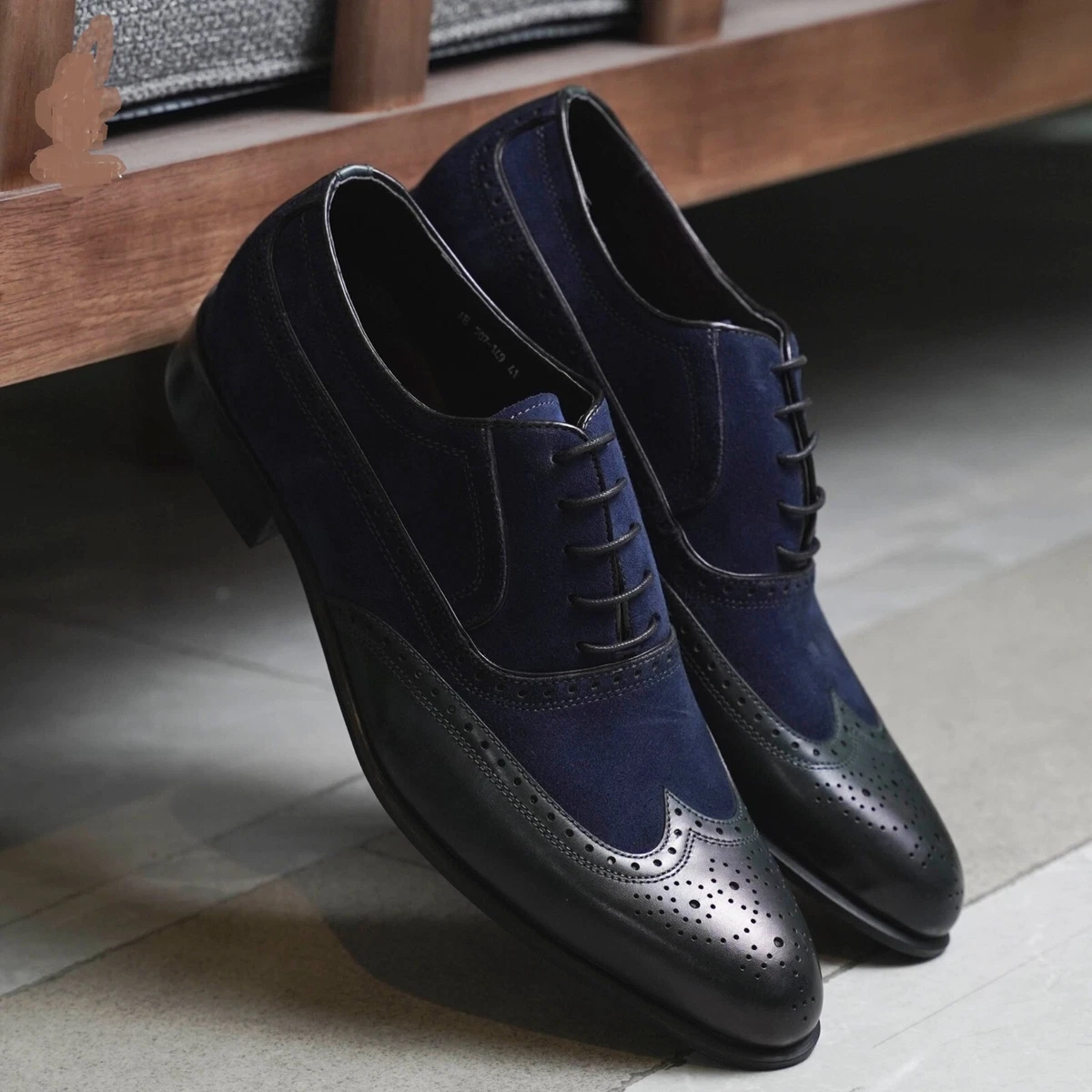 Navy dress shop shoes mens