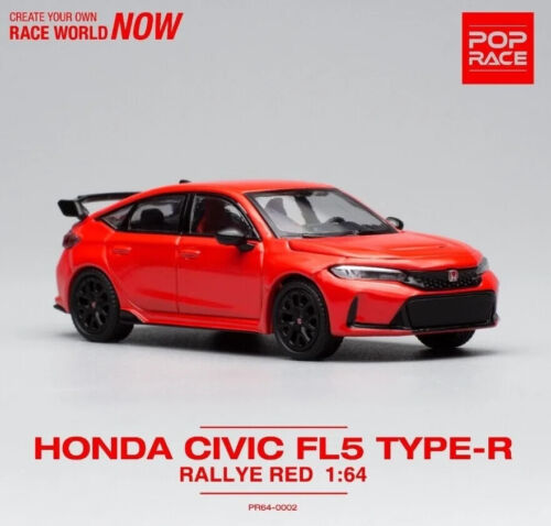 HONDA CIVIC FL5 Type-R 2023 Red - 1/64 - POP RACE Limited - Picture 3 of 9
