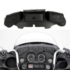 Windshield Saddle 3 Pouch Three Pocket Fairing Bag Fit For Harley Touring 96-13