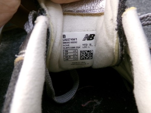 New Balance 574 Made In USA Women Black Gray Silver Suede Shoes Size 9 B US574W1 - Picture 13 of 13