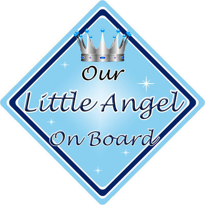 Baby On Board Autoschild ~ Unser kleiner Engel ~ L.Blue