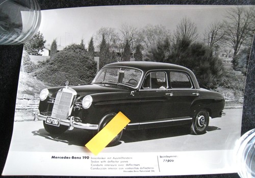 Rar Werksfoto Mercedes 190 Ponton W120 1956-61 MB photo Foto brochure Prospekt
