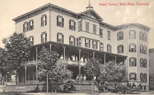 Wells River VT~Hale's Tavern Hotel~Victorian Ladies on Second Story Porch~1908