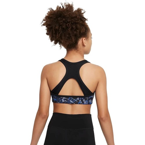 Girl’s Nike Pro Bra Shorts Leggings Outfit Tracksuit Age 10 - 12 M Blue Black - Picture 4 of 11