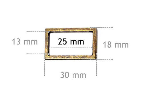 Rectangle Metal Square Ring webbing Belt Buckle 15 20 25 30 35 mm 0.5" 1" 1.25" - Picture 5 of 7