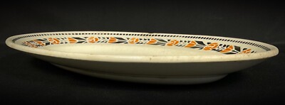 Plat Ovale Art Déco Badonviller – Modèle Denise, France 1920-1949