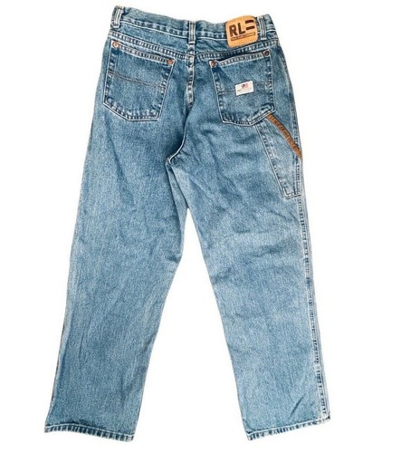 Y2K Polo Ralph Lauren Jeans 18 Youth High Waist Straight Distressed Vtg 29x30