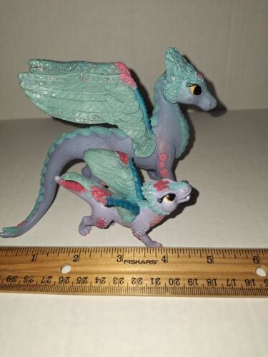 Schleich Bayala 70592 Blossom Dragon Mother & Dragon Baby Figure Whimsical - Picture 7 of 7