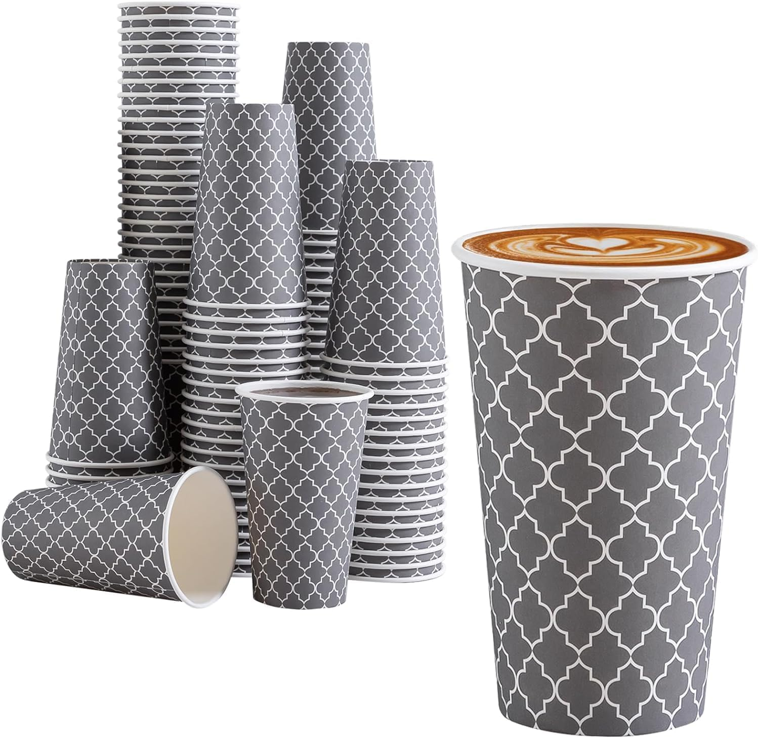 Coffee Cups 16 Oz 180 Pack, Disposable Coffee Cups, Disposable Cups,16 Oz Hot Cu