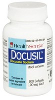5 Pk Health Sense Docusil Docusate Sodium Stool Softener 100mg 100 Softgels Each on sale 5 Pk Health Sense Docusil Docusate Sodium Stool Softener 100mg 100 Softgels Each on sale