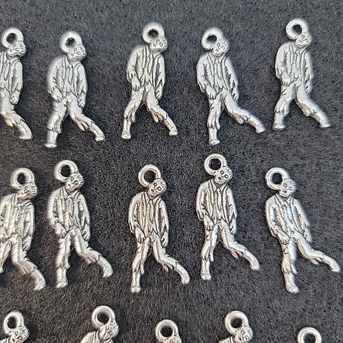 Lot of 18 Metal Zombie Charms - Classic Male Undead for Halloween (Ref #7) - Picture 3 of 10