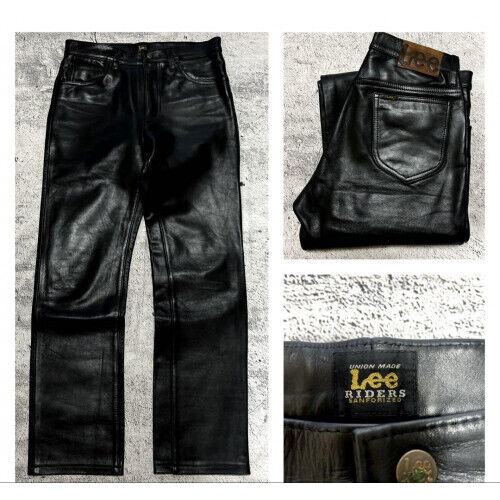 LEE / cowhide leather pants Straight silhouette Black W32 LEE / cowhide leather pants Straight silhouette Black W32