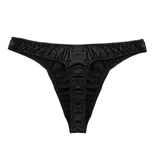 Sissy Mens Briefs Silk Satin Thongs Ruffled Knickers Crossdressing Lingerie Sexy - Picture 97 of 151