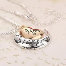 Mothers Gift Necklace & Pendant  I Love You To The Moon & Back Best Gift for mom