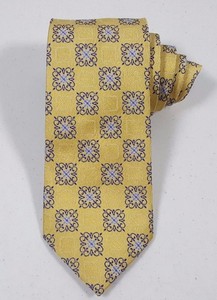 Ex-amp-Co-Jos-A-Bank-Signature-Collection-Yellow-Blue-100-Silk-Men-039-s-Neck-Tie