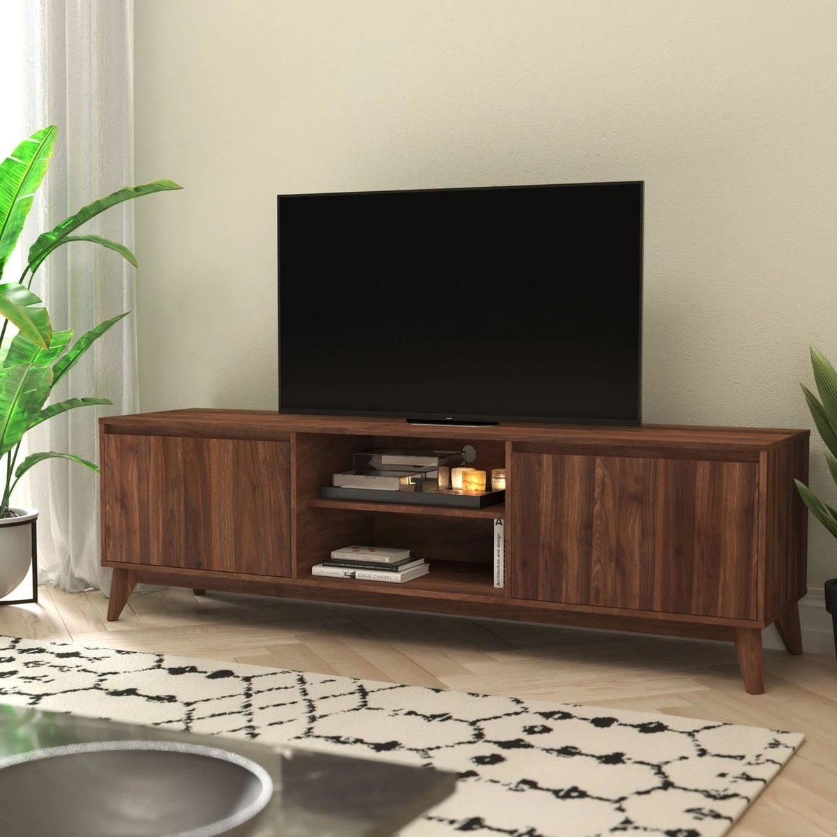 70 inch mid century tv stand outlet