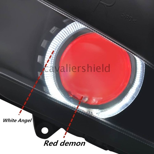 Assembly Headlight Red Devil White Angel Eye Projector For Honda CBR600 2007-12 - Picture 3 of 12
