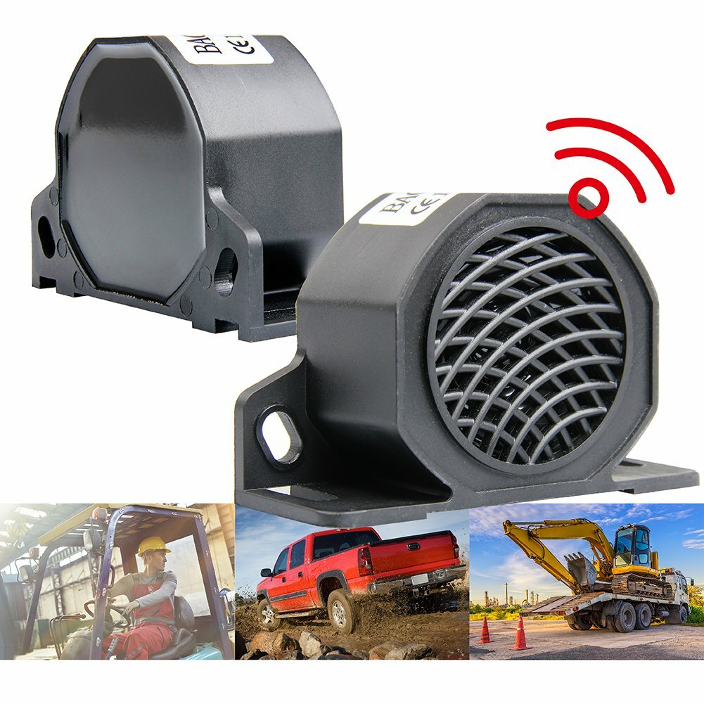 Car Alarm Horn 12V80V Waterproof Backup Warning Alarm Horn 105±3DB