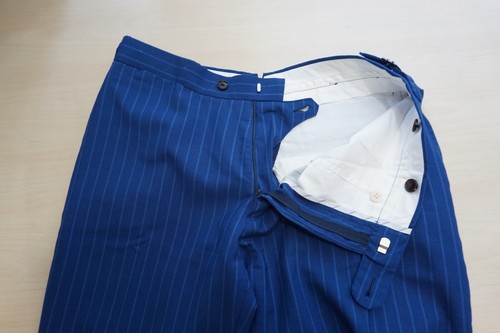 Suitsupply Hartford Single Brstd S140s Wool Blue Stripe 2Pc Suit Jacket Pant 34R - Picture 11 of 11