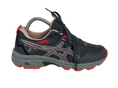 Asics Womens Gel Venture 8 1012A708 Gray Orange Running Shoes Sneakers Size 8