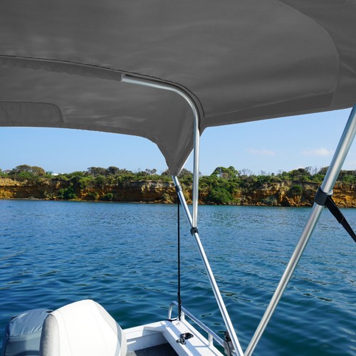 Oceansouth Standard BIMINI TOP 3 Bow Boat Cover 6ft Long With Rear Poles - Picture 22 of 95