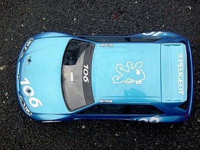 RC 1/6 PEUGEOT 206 WRC KAROSSERIE INKL. 2X GRAFIKBLÄTTER PROMAX
