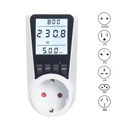 Digital Wattmeter Wechselstrom Steckdose Stromzähler Stromverbrauch Monitor Steckdose 