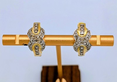 Brilliant 0.52ct Hoop Earrings 585/14K Yellow Gold - 6.15g - N177
